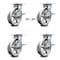 Service Caster 8 Inch V Groove Semi Steel Caster Set with Roller Bearing 4 Brake 2 Swivel Lock SCC-35S820-VGR-SLB-BSL-2-SLB-2 - alternate 1